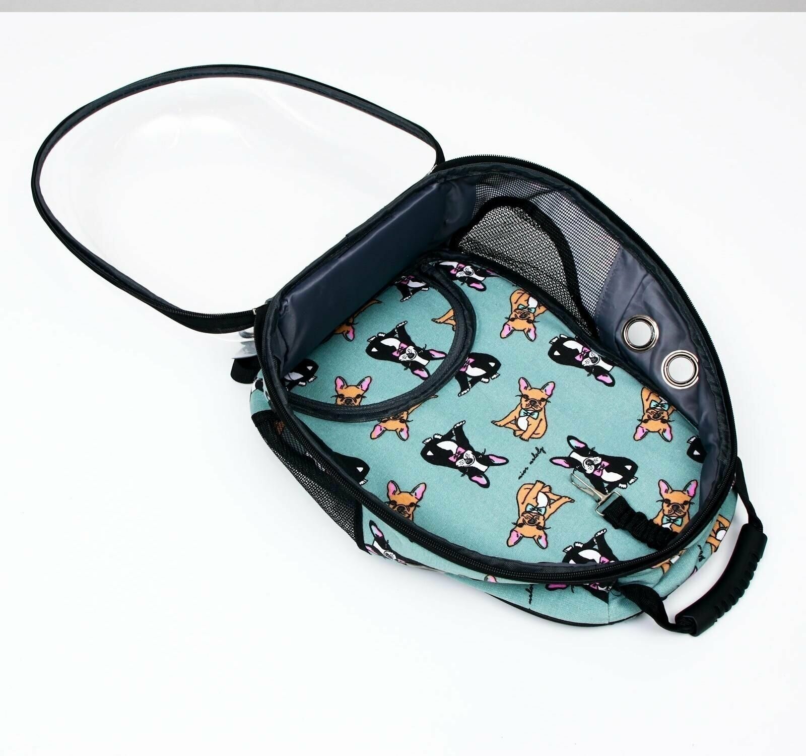 Рюкзак для переноски кошек и собак прозрачный «Силуэты», 31 х 28 х 42 см - фотография № 7