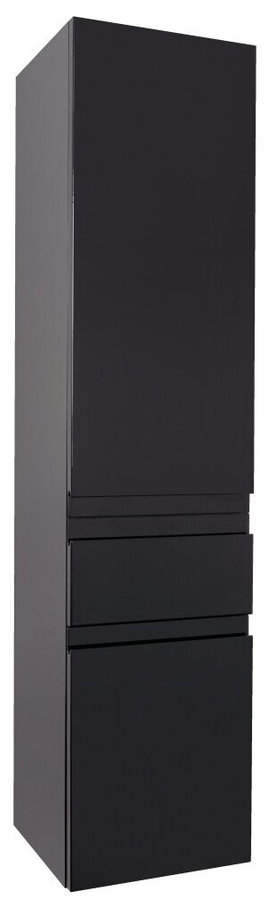 Шкаф-пенал Jacob Delafon Madeleine EB2069G-J52 L 35 см левый, черный блестящий - фотография № 1