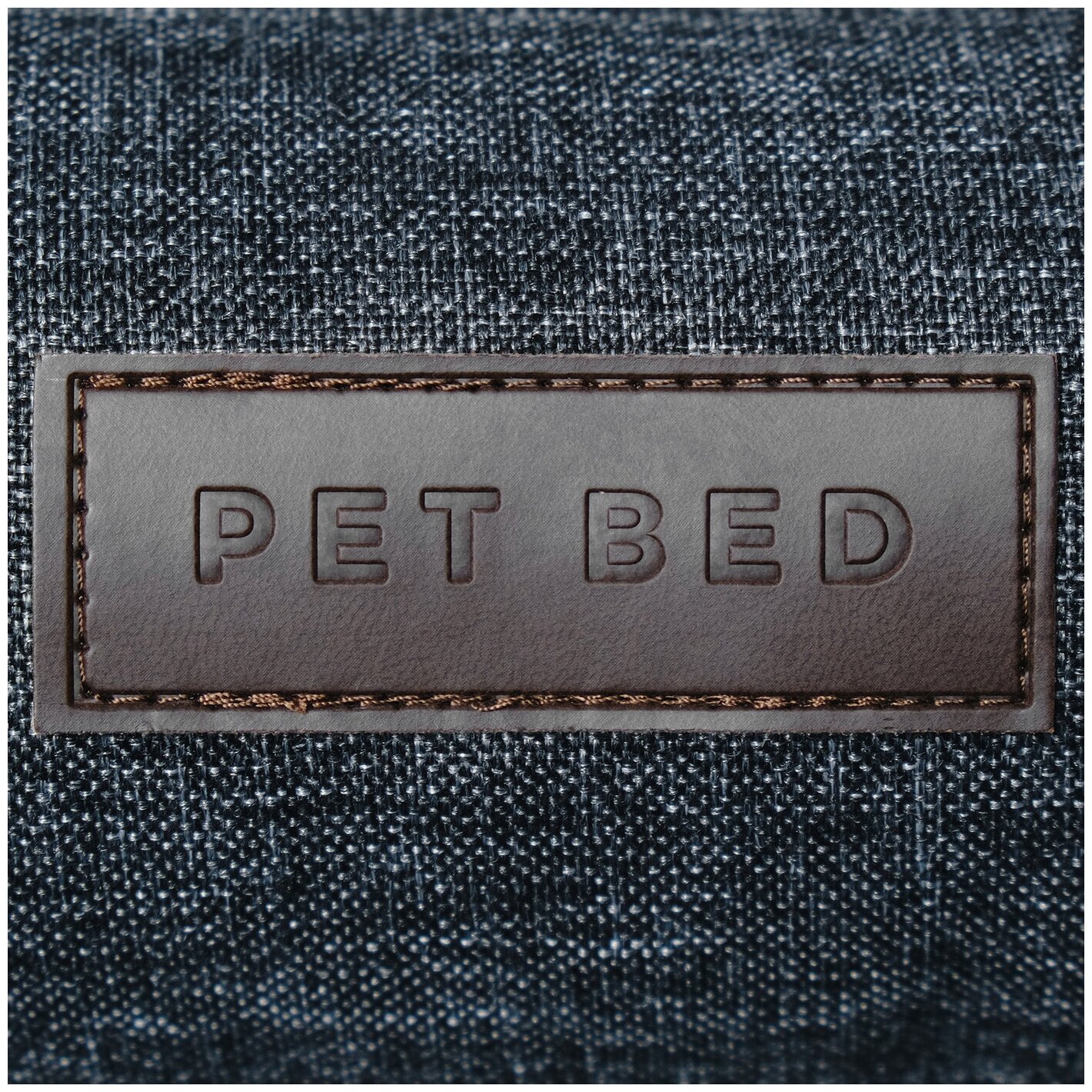 Лежанка для животных со съемным чехлом PET BED Рогожка, размер M 70х60 см, темно-серая - фотография № 9
