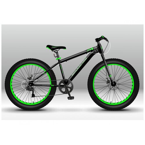 фото Велосипед maxxpro fat x24 зелёно-чёрный