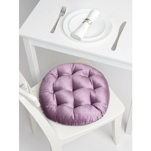 Подушка бархатная декоративная (универсальная) DeNASTIA, D40см, лаванда P111200