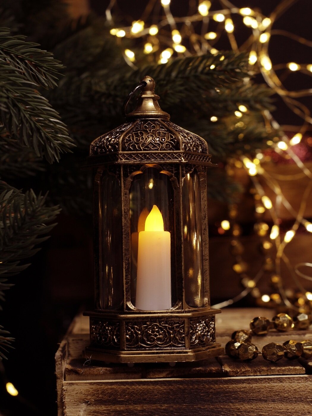 Новогодний светильник "Рождественская лампа" 14 см, China Dans, артикул F2110-1