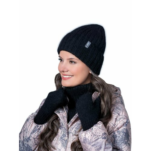 фото Шапка бини landre, размер 56-59 см, черный
