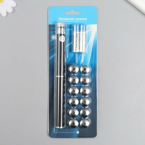 Указка лазерная 12 1 насадки от 2 х ААА 77х21 см 1121₽