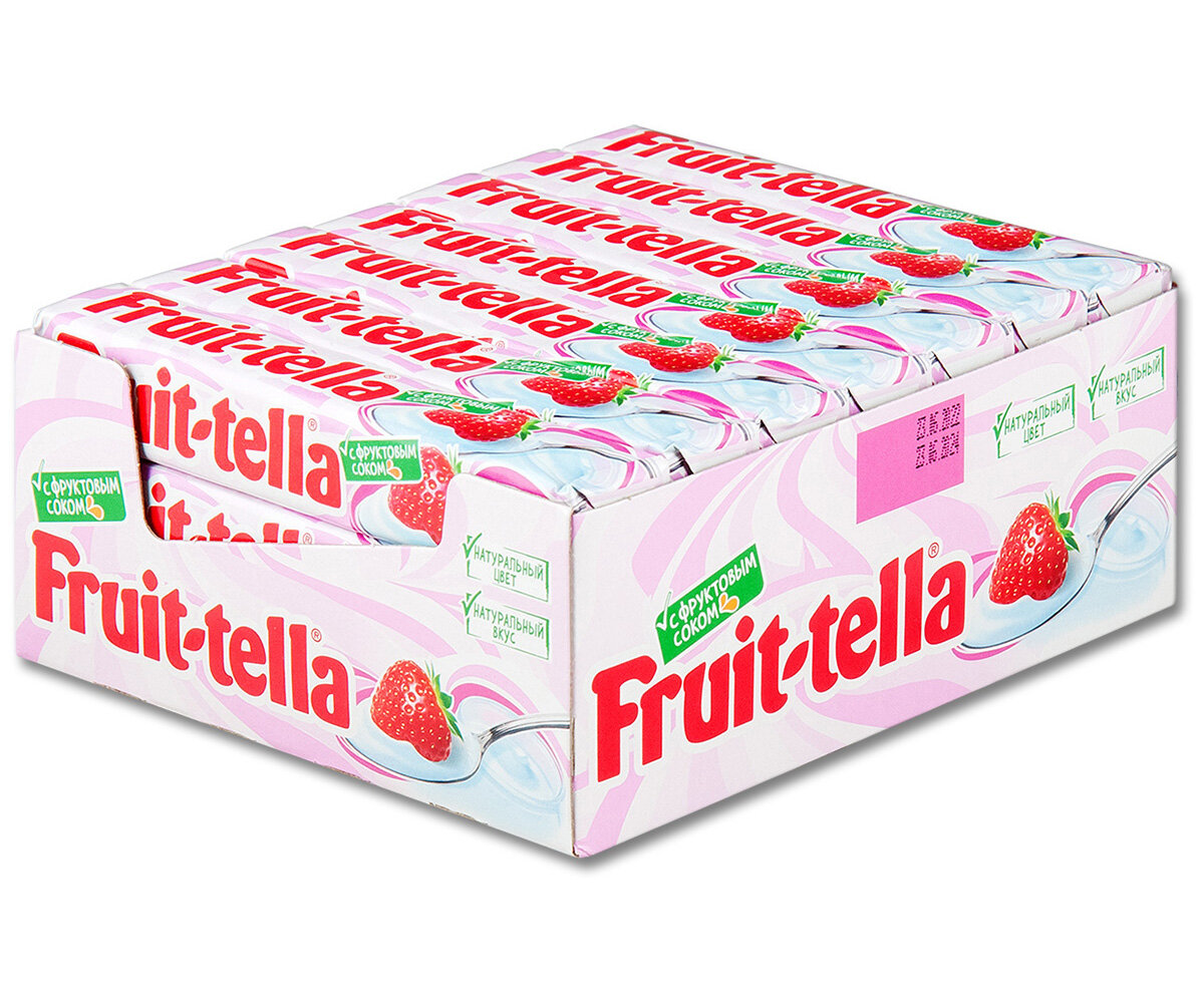 Жевательная конфета Fruittella "Клубничный йогурт", 41 г, 21 шт.