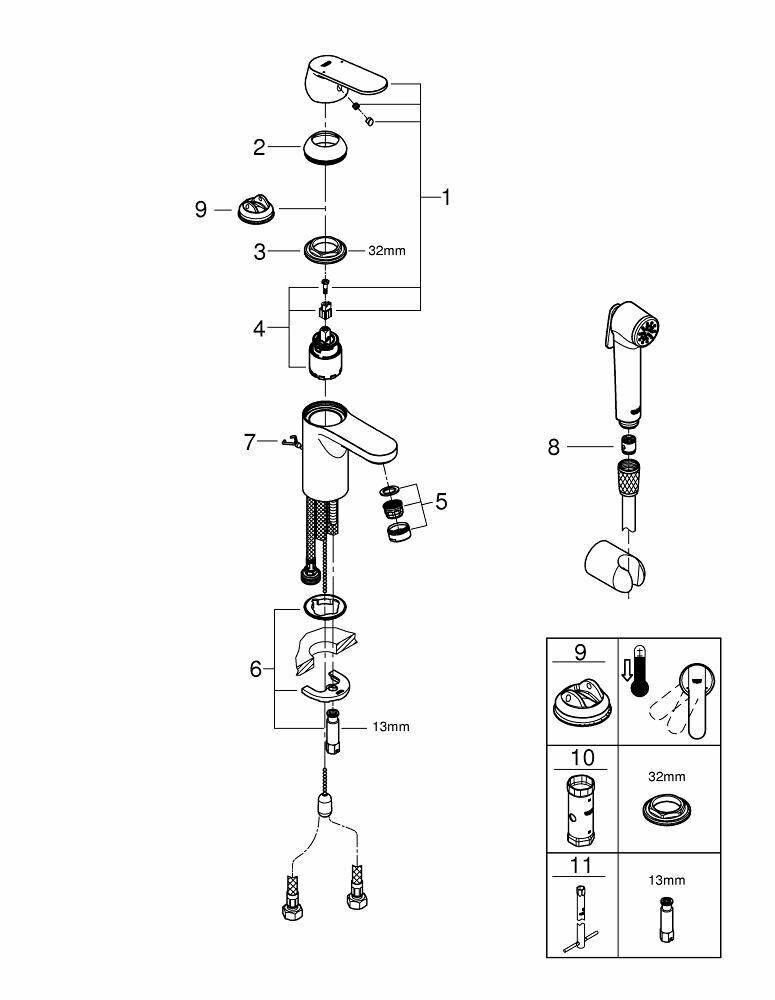 Смеситель для раковины GROHE - фото №12