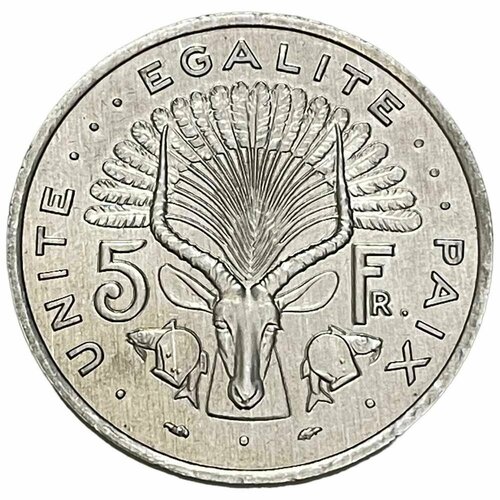 Джибути 5 франков 1991 г. (3)