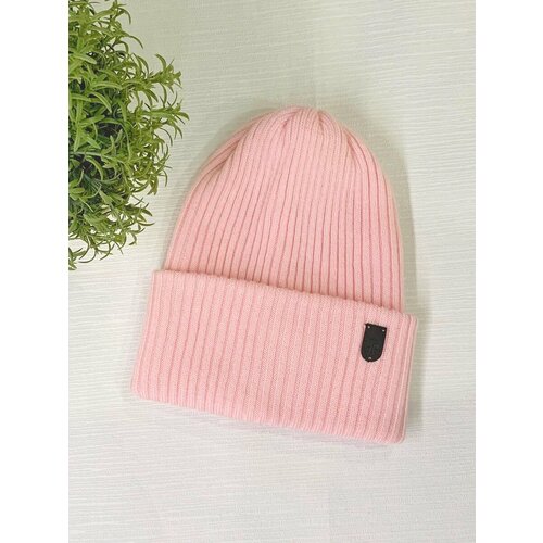 фото Шапка бини афины, размер 56/58, розовый fashion