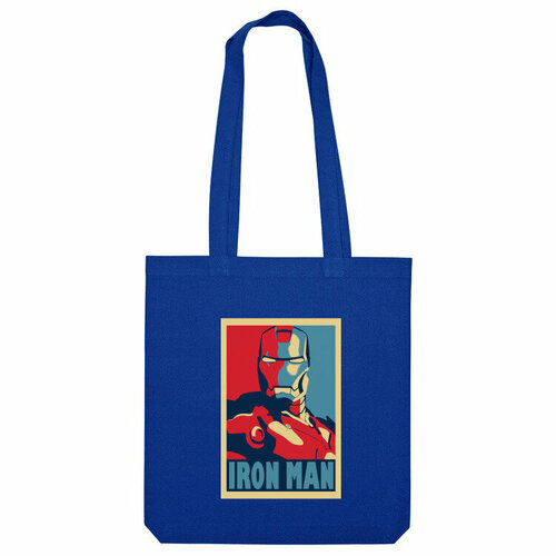Сумка «iron man, comics, комиксы, железный человек» (синий)