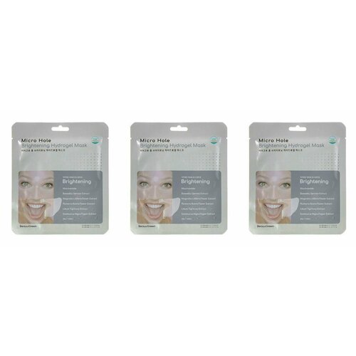 BEAUUGREEN Маска-патч гидрогелевая для лица Micro Hole Brightening Hydrogel Mask 30g - 3 штуки