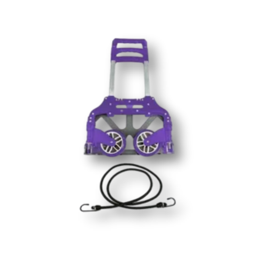 тележка грузовая складная для сумки хром резинка фиксатор в подарок Тележка складная грузоподъемность 75 кг Фиолетовый