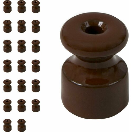 Изолятор Мезонинъ Classic универсальный коричневый для наружного монтажа витой проводки (комплект из 20 шт)
