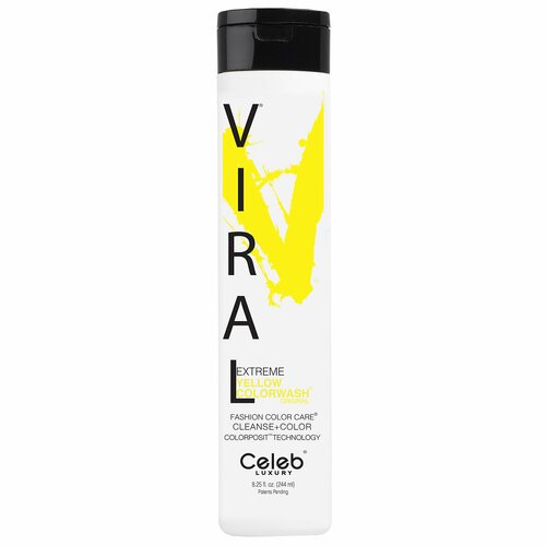 Шампунь для яркости цвета ярко желтый Viral Shampoo Extreme Yellow 244 мл