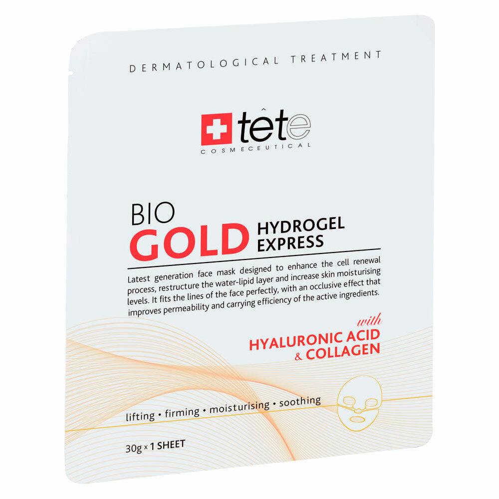 Bio Gold Hydrogel Express Гидрогелевая маска с коллоидным золотом, 1шт