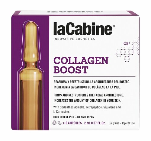 LA CABINE Сыворотка концентрированная для лица в ампулах стимулятор коллагена Collagen Boost Ampoules, 10х2мл