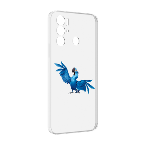 Чехол MyPads голубой-попугайчик для Tecno Pova Neo 4G задняя-панель-накладка-бампер чехол mypads голубой попугайчик для tecno pova neo 4g задняя панель накладка бампер