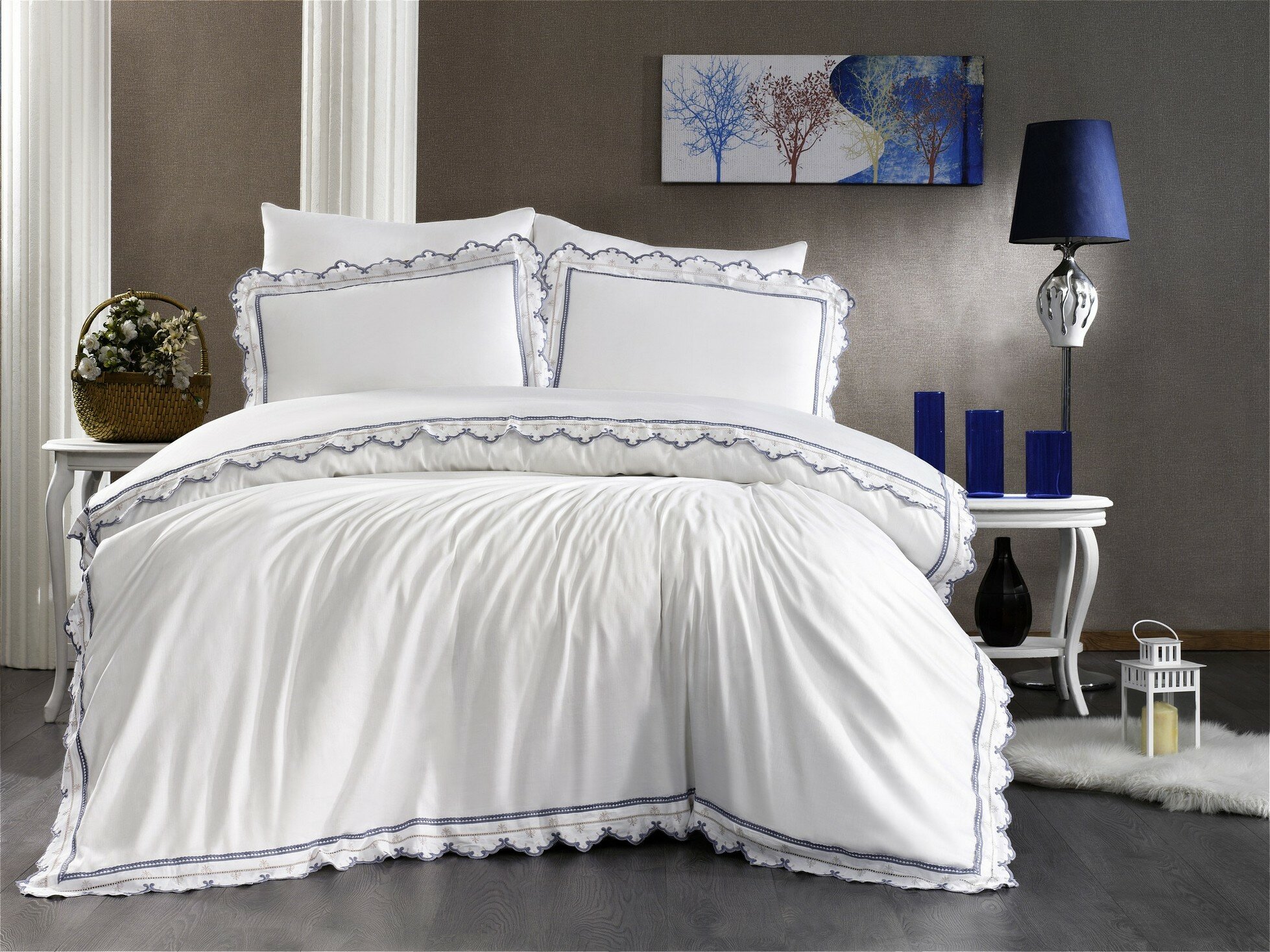 фото Grazie home Постельное белье Madeline цвет: белый (2 сп. евро)