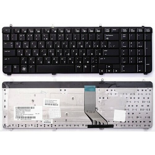 Клавиатура для ноутбука HP Pavilion DV7-2000 черная клавиатура для ноутбука hp pavilion dv7 7388sr черная без рамки