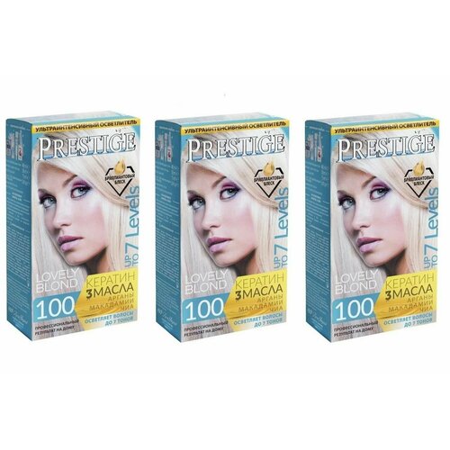 VIP'S Prestige Осветлитель для волос Lovely Blond № 100, 125 мл, 3 штуки