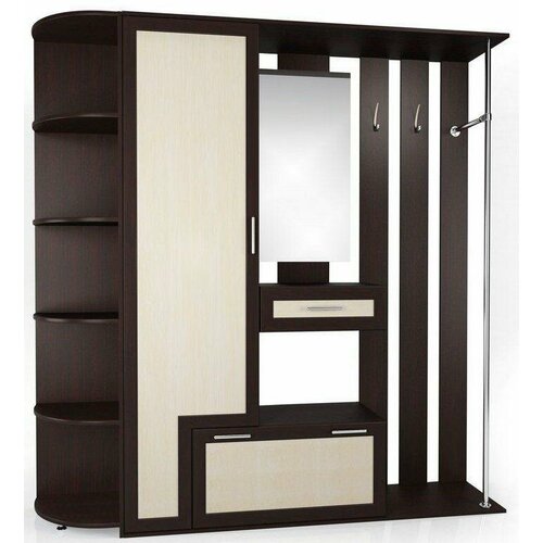 Прихожая Мебелайн «Мебелайн – 7» Корпус вишня/вставка вишня