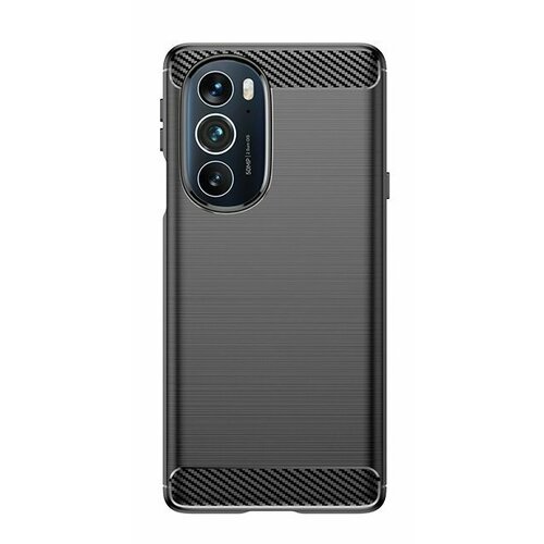 Накладка силиконовая для Motorola Edge X30 под карбон и сталь черная накладка силиконовая для motorola edge 30 pro motorola edge x30​ карбон сталь красная