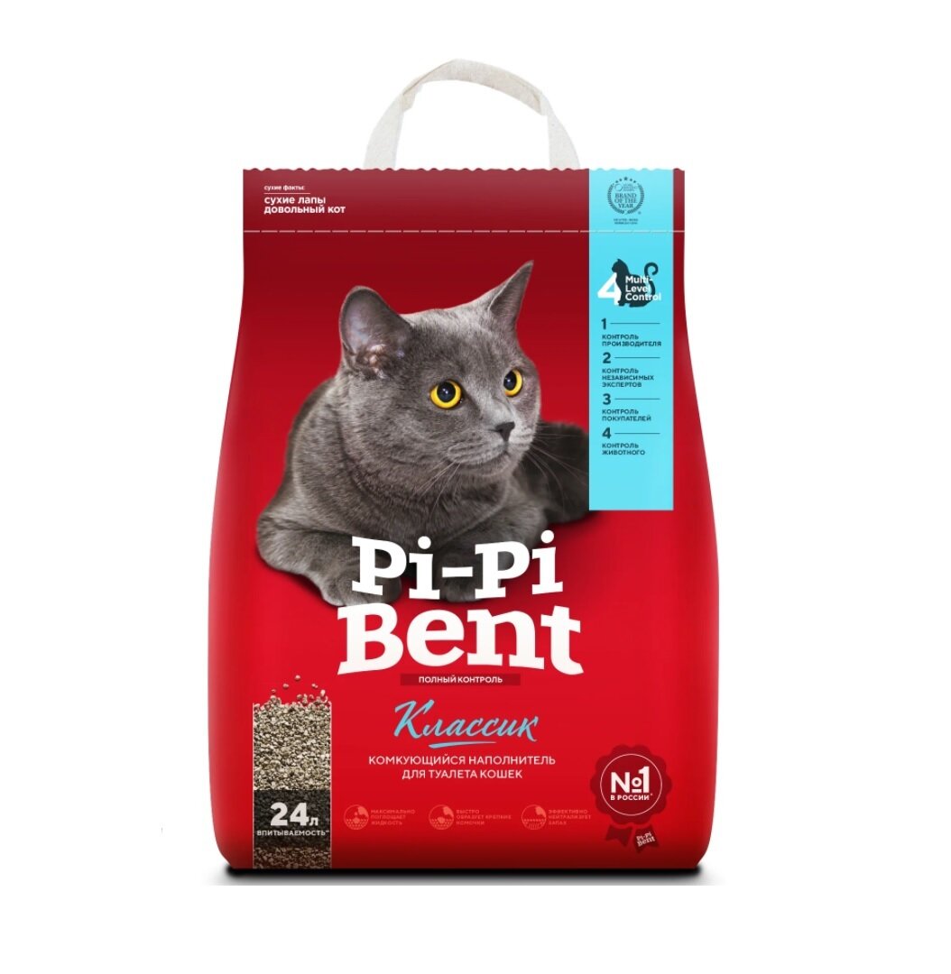 Наполнитель для кошачьего туалета PI-PI BENT классик - Пи-Пи-Бент наполнитель комкующийся для туалета кошек (10 кг)