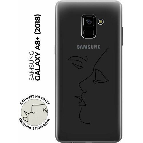 Силиконовый чехол с принтом Faces для Samsung Galaxy A8+ (2018) / Самсунг А8 Плюс 2018 силиконовый чехол с принтом pansies для samsung galaxy a8 2018 самсунг а8 плюс 2018