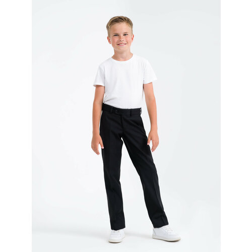 Школьные брюки Sherysheff, размер 32-134, черный