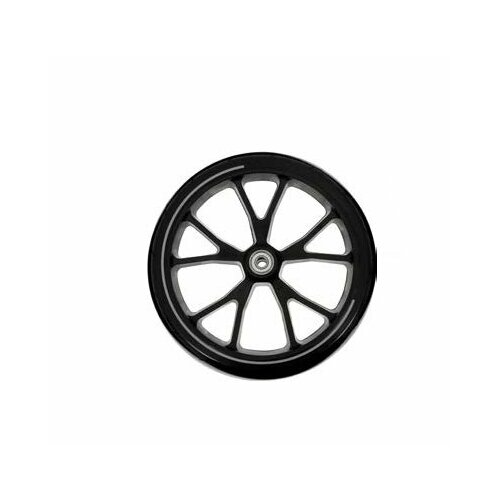 PRIME Колесо для самоката 200 с подшипниками Abec9 (Цвет Черный) колесо для самоката с подшипниками explore 200мм 1шт white
