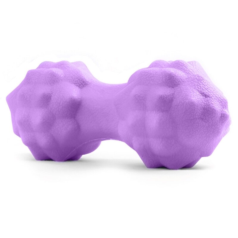 Мяч массажный арахис МФР E41599 двойной 65х140мм (фиолетовый)