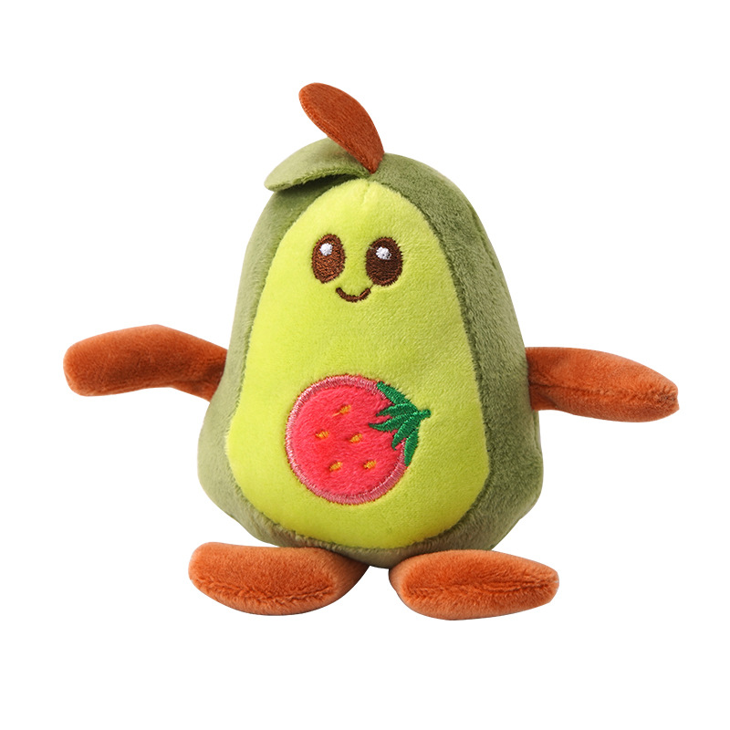 Мягкая игрушка-брелок плюшевая плешоп "Авокадо" для детей и малышей, зеленый, 11 см