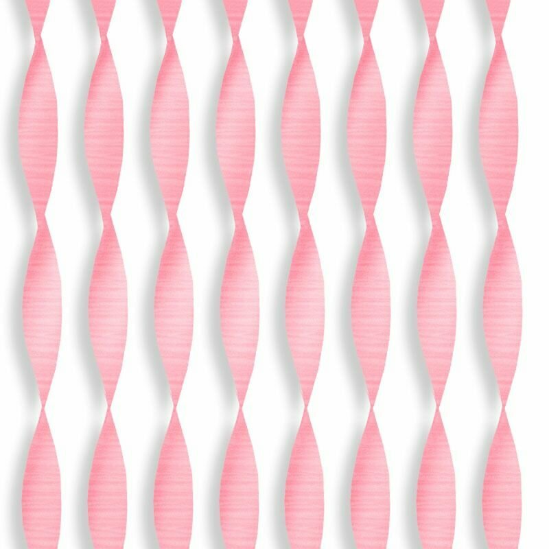 Набор креповых лент для декора "Стримеры" Нежно-розовый, 5 см*2,3 м, 6шт в упаковке