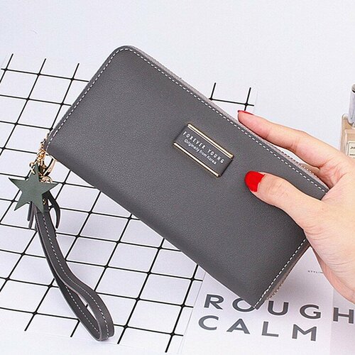 фото Кошелек , фактура зернистая, серый wasabi trend