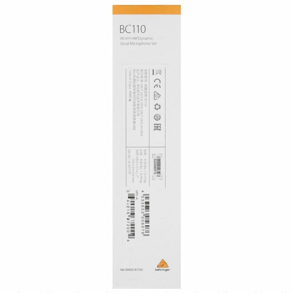 Микрофон Behringer BC110, черный - фото №17