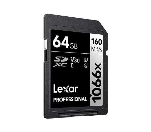 Карта памяти Lexar SDXC 64GB Professional 1066x UHS-I U3 V30