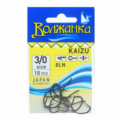 фото Крючки волжанка kaizu № 3/0, 10 шт volzhanka