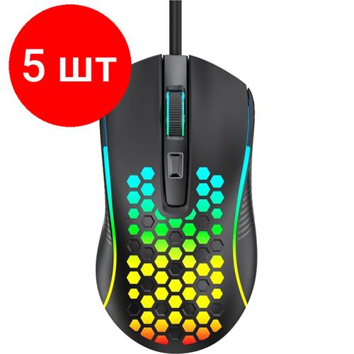 Комплект 5 штук Мышь компьютерная проводная AULA S11 USB dpi1200-3600 подсветка 528900₽