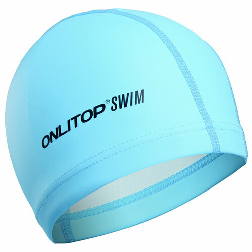 фото Шапочка для плавания, взрослая, цвет голубой onlitop