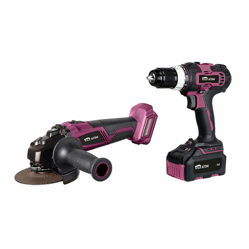 Набор аккумуляторного инструмента КМ шуруповерт CD-181 и УШМ CAG-181125BL с АКБ и ЗУ 17350₽