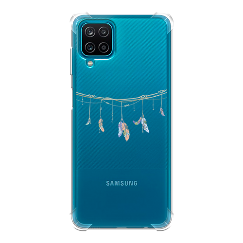 Противоударный силиконовый чехол на Samsung Galaxy M12 / Самсунг Галакси M12 с рисунком Перышки на веревке противоударный силиконовый чехол перышки на веревке на samsung galaxy s9 самсунг галакси с9