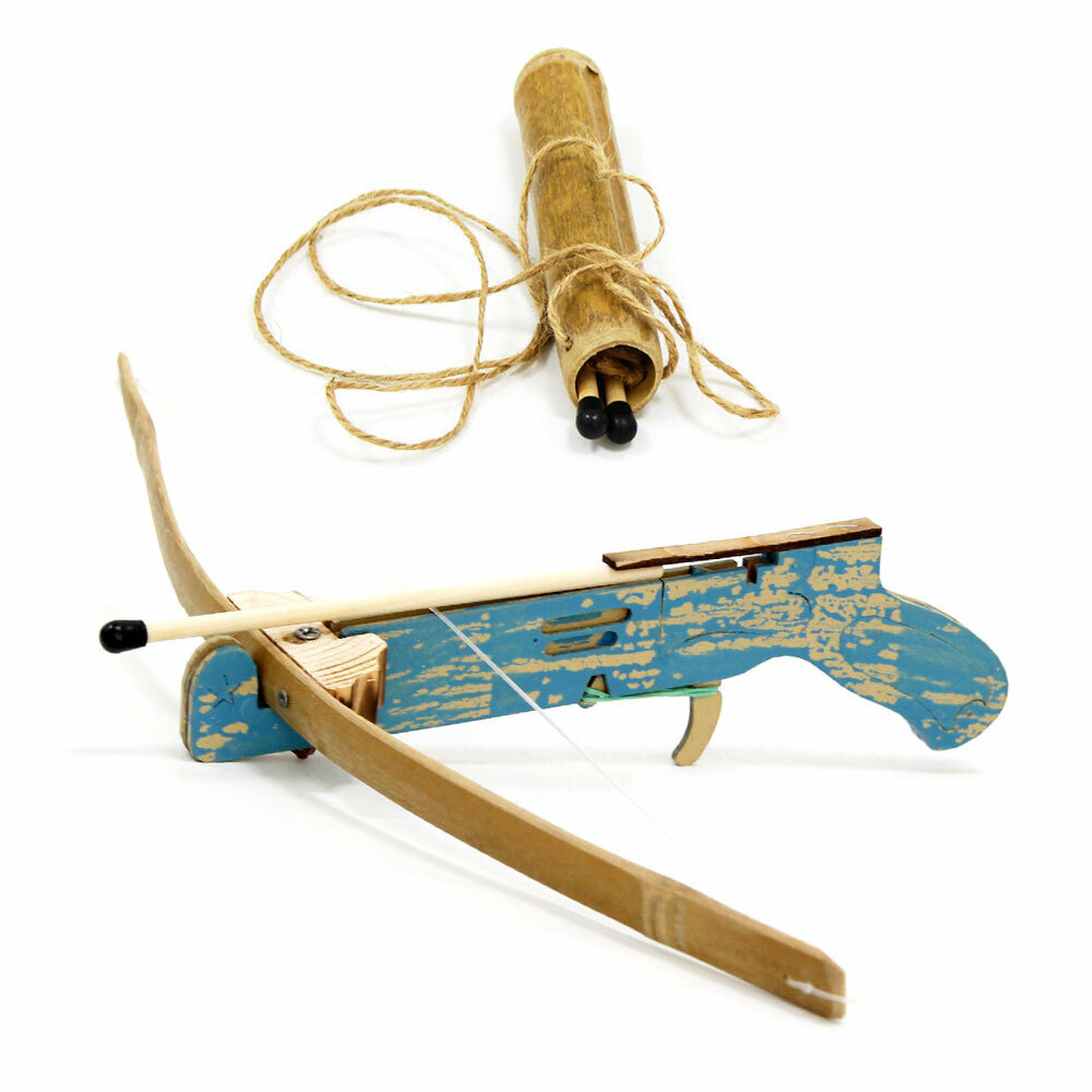 Деревянное оружие Арбалет со стрелами (3 стрелы для арбалета в колчане)