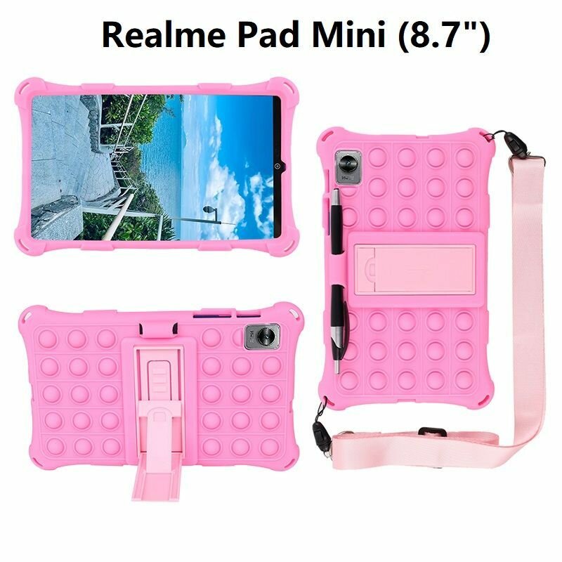 Защитный чехол MyPads для Realme Pad Mini (RMP2105) 8,7", устойчивый к падениям, с плечевым ремнем