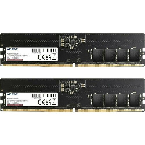 Оперативная память 64Gb DDR5 4800MHz ADATA (2x32Gb KIT) (AD5U480032G-DT)