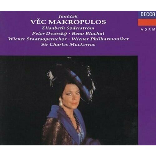 AUDIO CD JanAcek: The Makropulos Case; Lachian Dances. Elisabeth Soderstrom, Peter Dvorsky, Wiener Philharmoniker, Charles Mackerras. 2 CD inf55 ty 7 5x17 5x114 3 d60 1 et45 sf