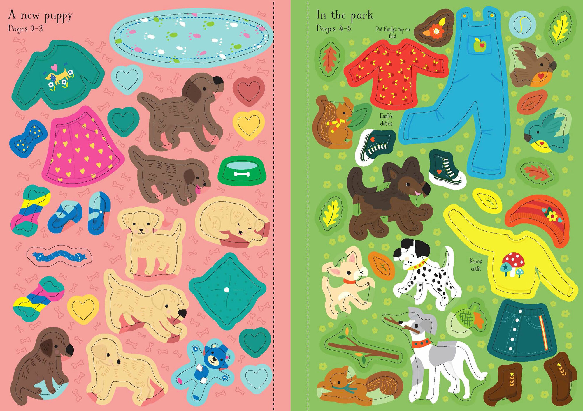 Уотт Фиона "Usborne Little Sticker Dolly Dressing Puppies" - фото №5