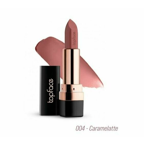 TopFace Помада для губ матовая кремовая matte lipstick, тон 04 карамельное латте