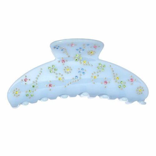 Голубой краб для волос с цветами из камней Размер onesize голубой 3500₽