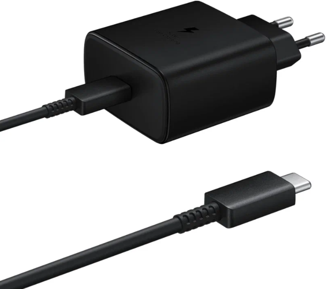 Сетевое зарядное устройство для Samsung с кабелем USB Type-C 45 Вт/Адаптер питания Super Fast Charging/Быстрая зарядка 45W