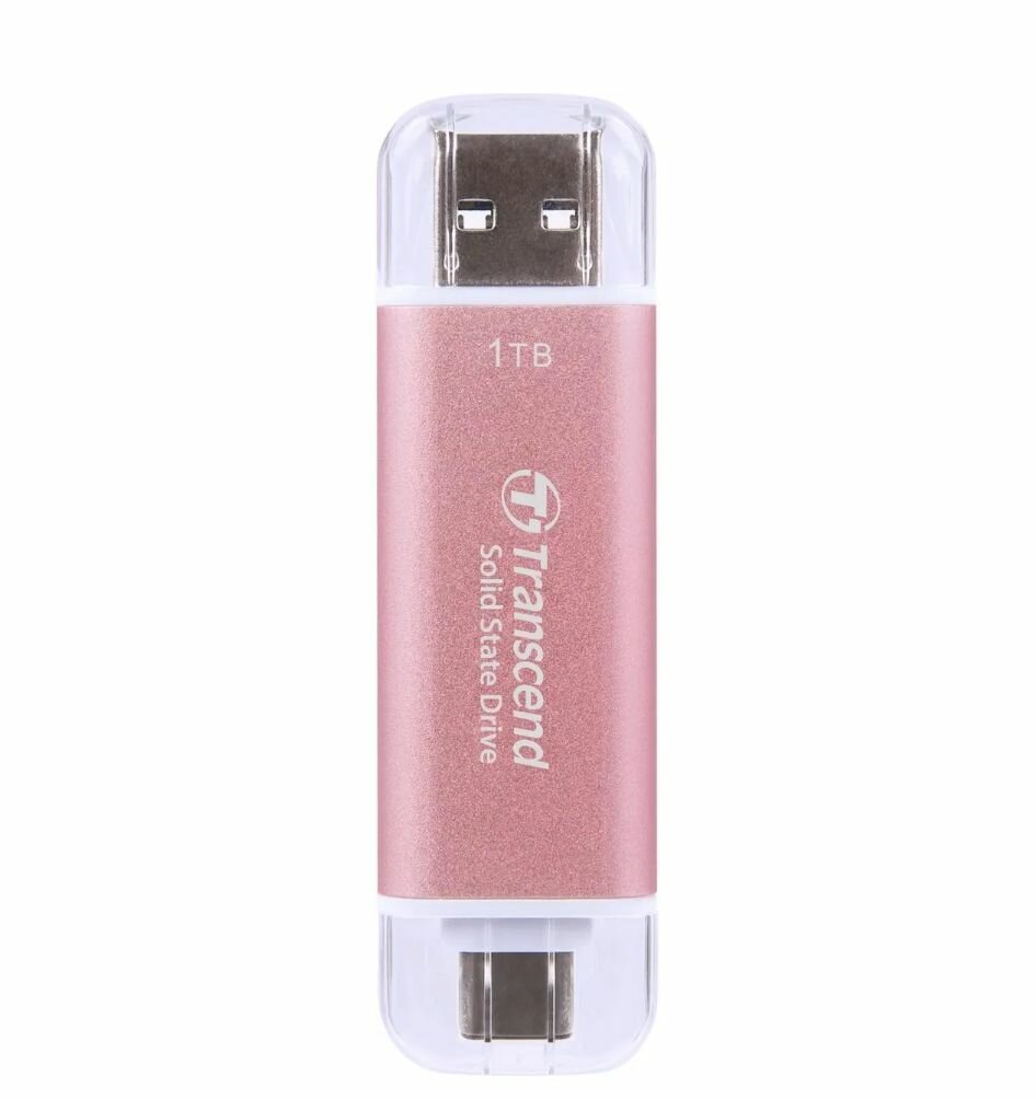 Накопитель SSD Transcend USB-C 1TB TS1TESD310P розовый USB-A