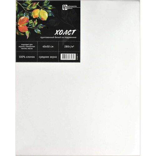 Холст художественный на подрамнике Лимоны 40х50 см белый 716₽